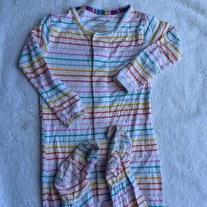 Magnetic Me. Striped Baby Onesie with Footies